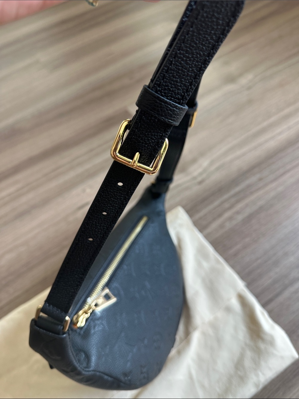 Louis Vuitton Black Monogram Empreinte Crossbody Bum Bag - Picture 5 of 10
